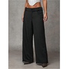image:imageGORGLITTER Womens Striped Low Rise Dress Pants Straight Wide Leg Business Casual Slacks Trousers with PocketsBlack
