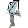 image:imageGORGLITTER Womens Striped Side Baggy Sweatpants Wide Leg High Waisted Elastic Waist Jogger Track PantsLight Grey