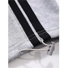 image:imageGORGLITTER Womens Striped Side Baggy Sweatpants Wide Leg High Waisted Elastic Waist Jogger Track PantsLight Grey