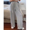image:imageGORGLITTER Womens Wide Leg Sweatpants Casual Baggy High Waisted Pleated Sweat Track Pants Trousers with Pockets