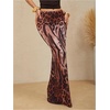 image:imageGORGLITTER Womens Y2k Tropical Mesh Maxi Skirt Leopard Cheetah Print Bodycon Long Cover Up Skirts Beach Vacation OutfitsDark Brown
