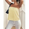 image:imageWomens Striped Strapless Tube Tops Y2k Flowy Bandeau Cute Peplum TopsYellow