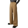 image:imageGORGLITTER Mens Flare Baggy Dress Pants Wide Leg Pleated Causal Slacks Office Business Suit Trousers with PocketsKhaki