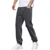 image:imageGORGLITTER Mens Jeans Baggy Denim 90s Vintage Casual High Waist Regular Fit Pants Jeans Hip Hop Streetwear TrousersMedium Grey