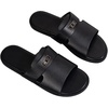image:imageGORGLITTER Mens Leather Flip Flops Sandals 2026 Footwear Criss Cross House Slippers Summer Beach Slide SandalsBlack 3