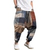 image:imageGORGLITTER Mens Patchwork Harem Pants Boho Yoga Hippie Beach Trousers Going Out OutfitsMulticolor
