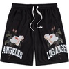 image:imageGORGLITTER Mens Summer Graphic Workout Shorts Casual Work Streetwear Drawstring High Waist Shorts BottomsBlack Floral
