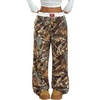 image:imageGORGLITTER Womens Double Waisted Camo Wide Leg Sweatpants Camouflage Baggy Trouser Workout Streetwear Track PantsArmy Green Camo