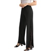 image:imageGORGLITTER Womens Flare Lace Pants Flared Bell Bottom High Waisted Dressy Work Casual Office Going Out Pants TrousersBlack Lace