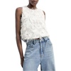image:imageGORGLITTER Womens Fringed Boho Western Tops Sleeveless Crew Neck Y2k Country Concert Going Out Tank TopWhite