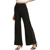 image:imageGORGLITTER Womens Lace Bell Bottoms High Waisted Flare Flared Dress Pants Business Casual Office Work TrousersBlack