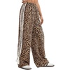 image:imageGORGLITTER Womens Leopard Cheetah Baggy Pants Bow High Waisted Wide Leg TrousersCoffee Brown