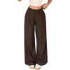 image:imageGORGLITTER Womens Low Rise Dress Pants Business Casual Wide Leg Trousers Work Dressy Low Waisted Straight Slacks PantsBrown