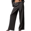 image:imageGORGLITTER Womens Low Rise Dress Pants Dressy Low Waisted Wide Leg Straight Business Work Trousers Slacks Pants BottomsArmy Green