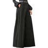 image:imageGORGLITTER Womens Pleated High Waisted Dress Pants Trousers Dressy Casual Wide Leg Business Casual Slacks Work PantsBlack
