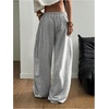 image:imageGORGLITTER Womens Barrel Sweatpants Y2K Elastic Waist Baggy Sweats Lightweight Oversized Trousers PantsGrey