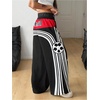 image:imageGORGLITTER Womens Double Waisted Baggy Sweatpants Striped Y2k Sweatpants Vintage Barrel Sweat PantsMulti Graphic
