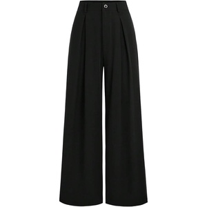 image:imageGORGLITTER Womens Wide Leg Dress Pants Pleated High Waisted Office Work Trousers Business Casual SlacksBlack
