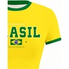 image:imageGORGLITTER Womens Brazil Crop Top Y2K Graphic Short Sleeve Crew Neck T ShirtLetter Yellow