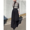 image:imageGORGLITTER Womens Mesh Long Sleeve Tops Mock Neck Frill Trim Fitted Glitter T Shirt Casual Tops Outfits
