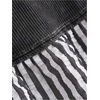 image:imageGORGLITTER Womens Plus Size Babydoll Tops Ruffle Peplum T Shirt Colorblock Striped Long Sleeve Casual Going Out OutfitsBlack