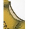 image:imageGORGLITTER Womens Short Sleeve Sheer Mesh Crop Tops Y2K See Through Letter Tees Summer Going Out TopsGreen