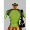 image:imageGORGLITTER Womens Short Sleeve Sheer Mesh Crop Tops Y2K See Through Letter Tees Summer Going Out TopsLime Green