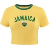 image:imageGORGLITTER Womens Brazil Crop Top Y2K Graphic Short Sleeve Crew Neck T ShirtYellow