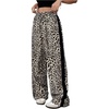 image:imageGORGLITTER Womens Leopard Print Baggy Pants Animal Cheetah Striped Y2K Wide Leg Trendy 2025 Casual Pants Multicolor Medium