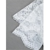 image:imageGORGLITTER Womens Floral Lace Eyelet Blouse Mesh Embroidered Short Sleeve Ruched Button Up Shirts V Neck Dressy Casual TopsWhite