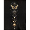 image:imageGORGLITTER Womens Graphic Off Shoulder Tops Y2k Grunge Long Sleeve Asymmetrical Neck T ShirtBlack
