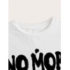 image:imageGORGLITTER Womens Letter Graphic Print Crop Tee Shirt Top Crewneck Slim Fitted Short Sleeve TShirtWhite Letter