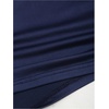 image:imageGORGLITTER Womens Metal Off The Shoulder Top Ruched Short Sleeve T Shirt Slim Fitted Crop Top Dressy Blouse Formal DinnerBlue