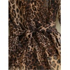 image:imageGORGLITTER Womens Plus Size Tops for Curvy Leopard Cheetah Peplum Long Sleeve Keyhole Chiffon Baby Doll Blouse ShirtsBrown