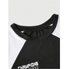 image:imageGORGLITTER Womens Short Sleeve Jersey Shirts Y2k Cropped T Shirt Letter Graphic Crewneck Tops Summer Going Out OutfitsBlack and White