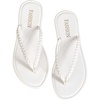 image:imageWomens Braided Flip Flops Summer Beach Vacation Open Toe Thong Slip on SlidesWhite