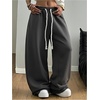 image:imageGORGLITTER Womens Barrel Sweatpants Y2K Elastic Waist Baggy Sweats Lightweight Oversized Trousers PantsDark Grey