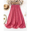 image:imageGORGLITTER Womens Floral Long Skirts Vintage Elastic High Waist Button Down Boho A Line Maxi SkirtRed