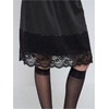 image:imageGORGLITTER Womens Lace Slip Skirt Silk Satin Low Rise Skirt Y2k Cute Going Out Midi Flowy UnderskirtBlack