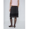 image:imageGORGLITTER Womens Lace Slip Skirt Silk Satin Low Rise Skirt Y2k Cute Going Out Midi Flowy UnderskirtBlack