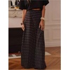 image:imageGORGLITTER Womens Polka Dots Maxi Skirt High Waisted Elegant Party Vintage Flowy Floor Length Casual Long SkirtsBrown