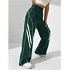 image:imageGORGLITTER Womens Wide Leg Track Pants Baggy Y2k High Waisted Dance Studio Parachute Trousers 2000s OutfitsDark Green