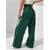 image:imageGORGLITTER Womens Wide Leg Track Pants Baggy Y2k High Waisted Dance Studio Parachute Trousers 2000s OutfitsDark Green