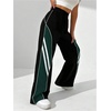 image:imageGORGLITTER Womens Wide Leg Track Pants Baggy Y2k High Waisted Dance Studio Parachute Trousers 2000s OutfitsGreen and Gray