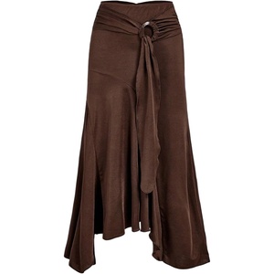 image:imageGORGLITTER Womens Plus Size Ruffle Western Skirt Low Waisted Ring Asymmetrical Knit Flowy Skirts Country Concert Outfits