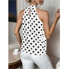 image:imageGORGLITTER Womens Bow Tie Neck Sleeveless Blouse Polka Dots Dressy Business Casual Halter Tank TopsWhite