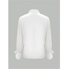 image:imageGORGLITTER Womens Pleated Work Blouses Button Down Bell Long Sleeve Tops Dressy Collar Shirts Business Casual OutfitsWhite