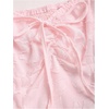 image:imageGORGLITTER Womens Smocked Peplum Tie Front Blouse Floral Jacquard Sweetheart Neck Puff Sleeve Babydoll TopsPink