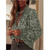 image:imageGORGLITTER Womens Western Top Blouse Dressy Casual Business Boho Cowgirl Outfits Long Sleeve Button Down Paisley ShirtGreen