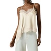image:imageGORGLITTER Womens Lace Trim Asymmetrical Hem Cami Tops Y2k Spaghetti Strap Sexy Loose Tank Top Western Going Out OutfitsApricot